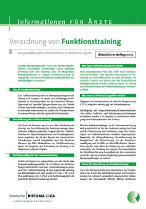 Cover Ärzteinfo Verordung von Funktionstraining